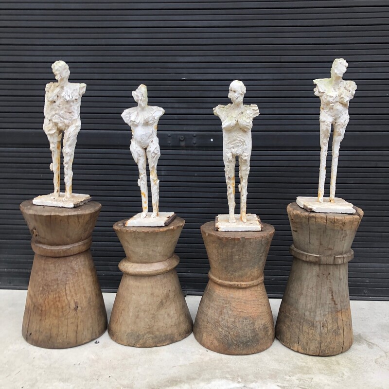 four(4) plaster studies or sketches of female figures , by M.C.Mason in Bath (UK)