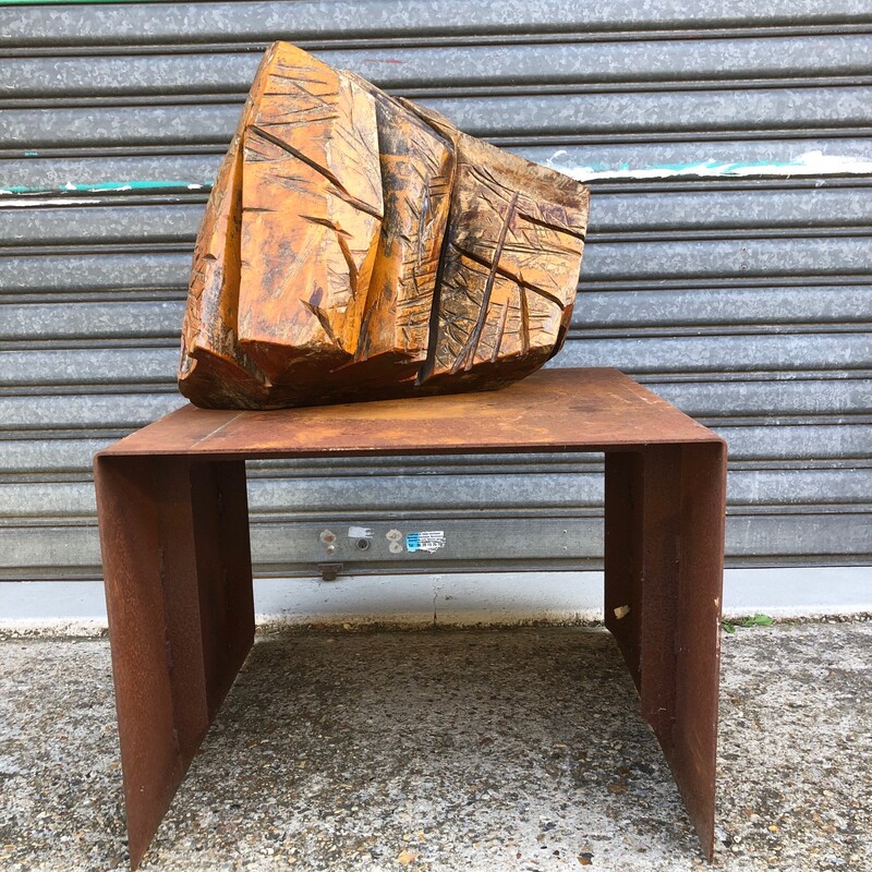free form wooden sculpture by Roland LAVIANNE (1948-2022)
