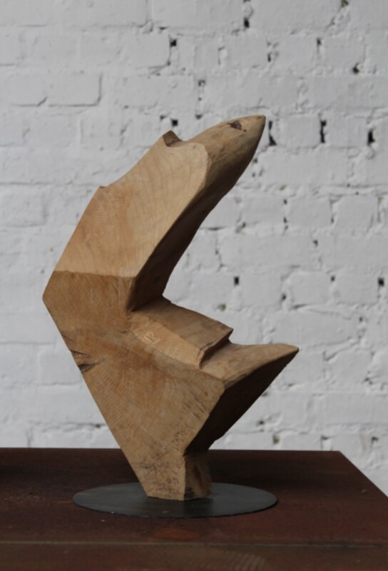 free form wooden sculpture by Roland LAVIANNE (1948-2022)