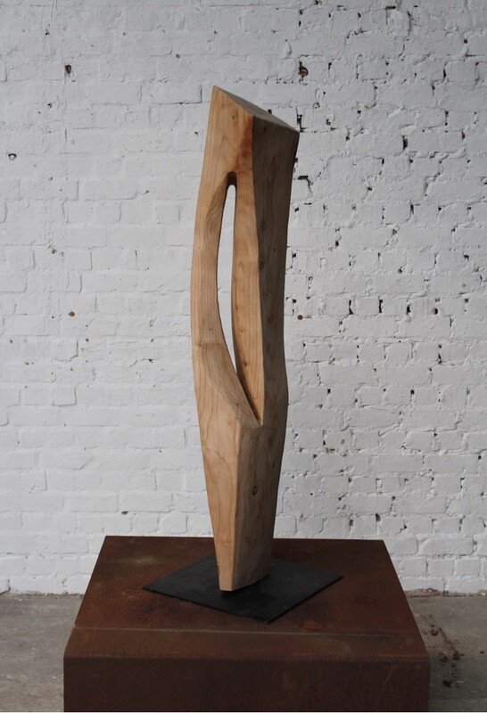 free form wooden sculpture by Roland LAVIANNE (1948-2022)