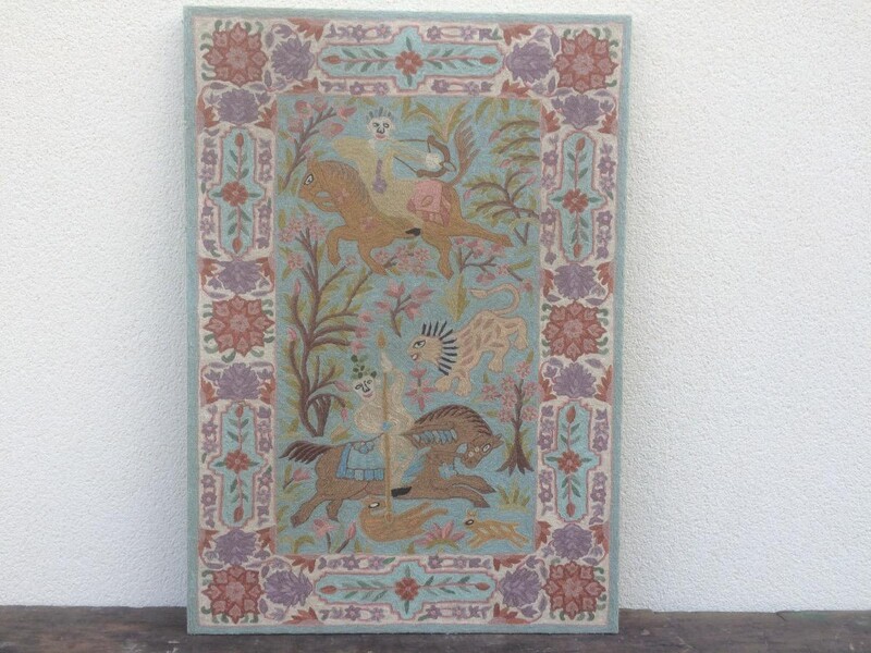 hand woven wall tapestry , art brut , outsiders art , naive art
