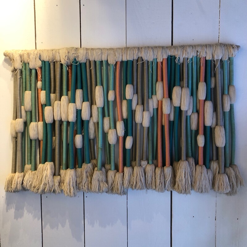 large tapestry by Barbara Barron , textile artwork of braidings with tresses