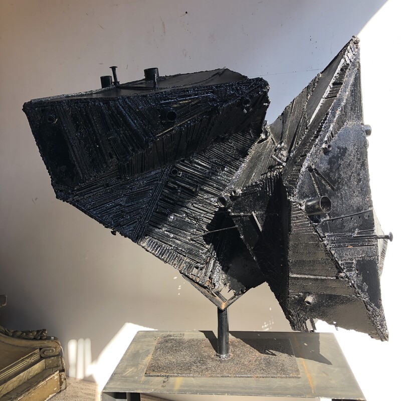 metal abstract construction by the Belgian artist Paul Van Gyseghem (1935)