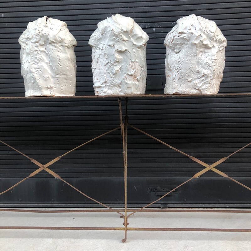 three (3) monolithic ceramic sculptures works of Hervé Rousseau , of the série “ Torso’s ”  from 2009