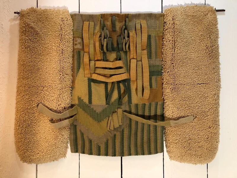 wall tapestry , wall hanging.  triptych , unique piece , titled and dated , signed Francis Bol