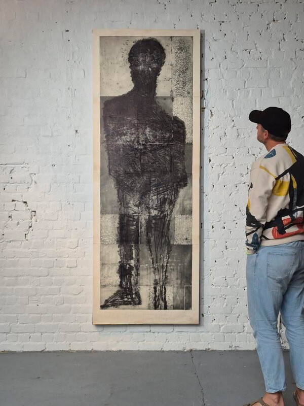 XXL engraving on paper by graphic artist Levai Zoltan (born in Hungary 1967)